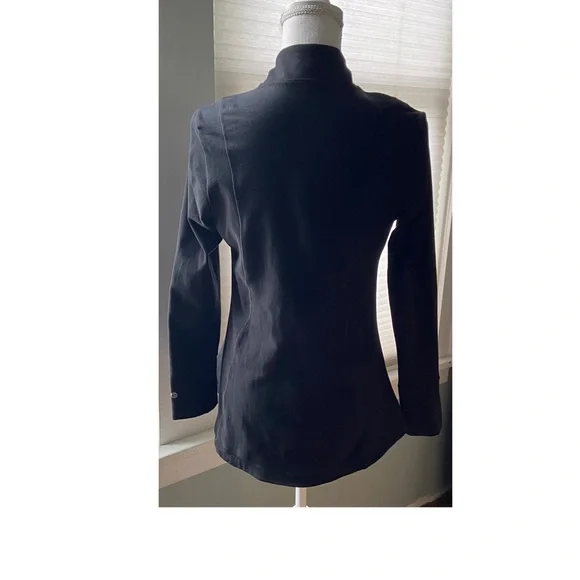 Soma Sport Black Workout Yoga Jacket Zip Up Size Medium Zip Pockets - Picture 10 of 16